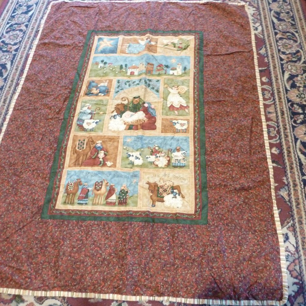 Christmas Spirit Hand Crafted  Quilt
